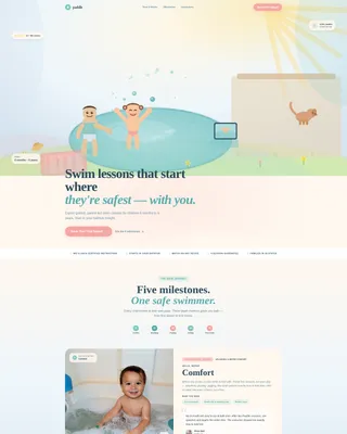 Kids Swimming Booking Website Template
