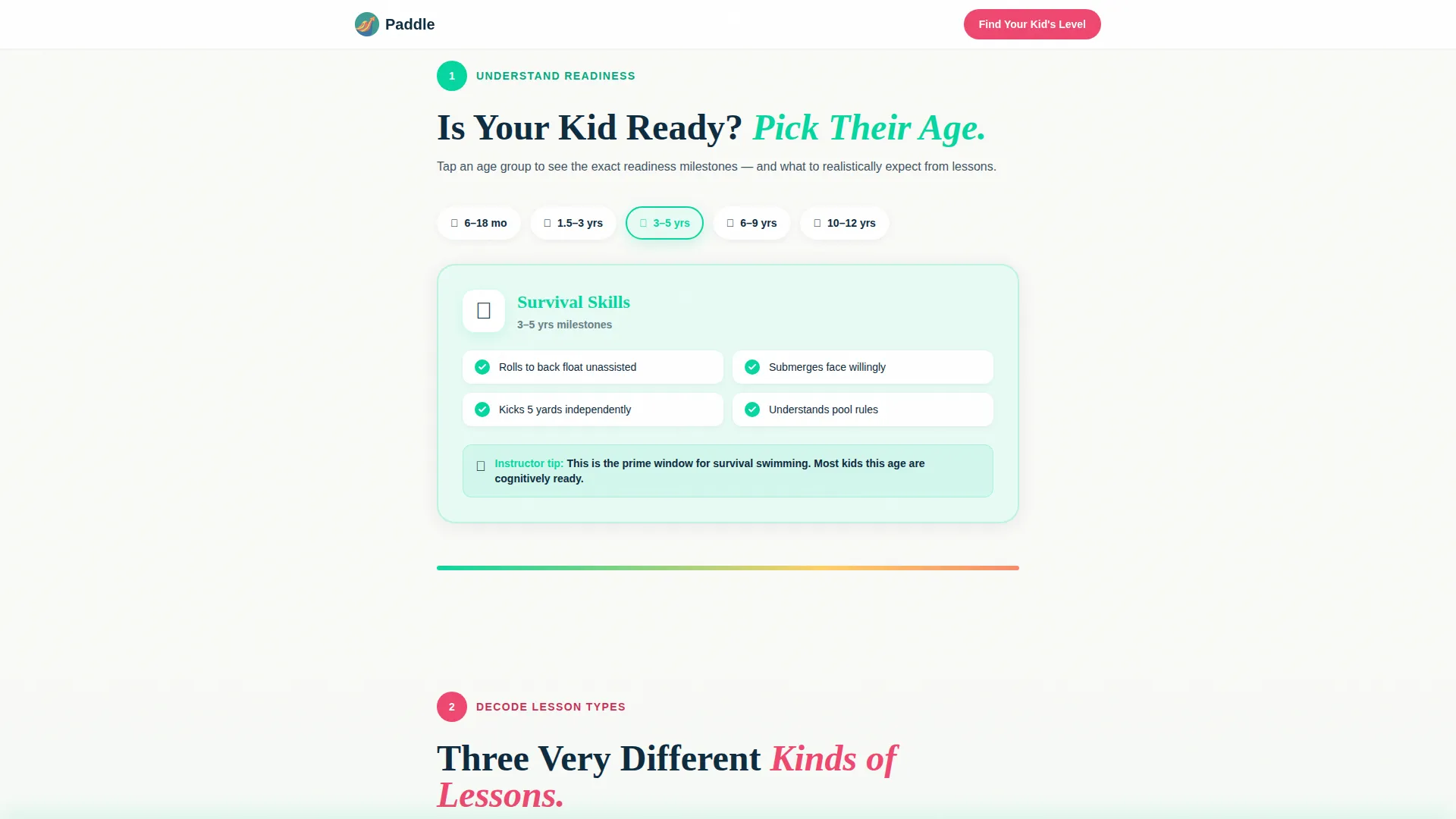 Kids Swimming Complete Professional Website Template