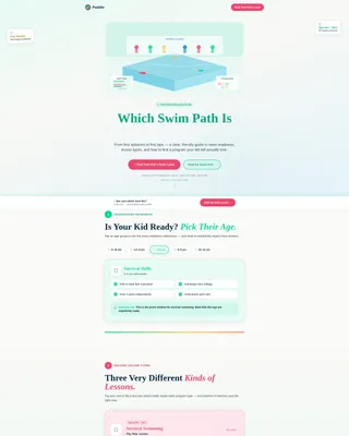 Kids Swimming Complete Professional Website Template