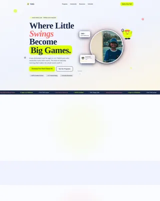 Kids Tennis Booking Website Template