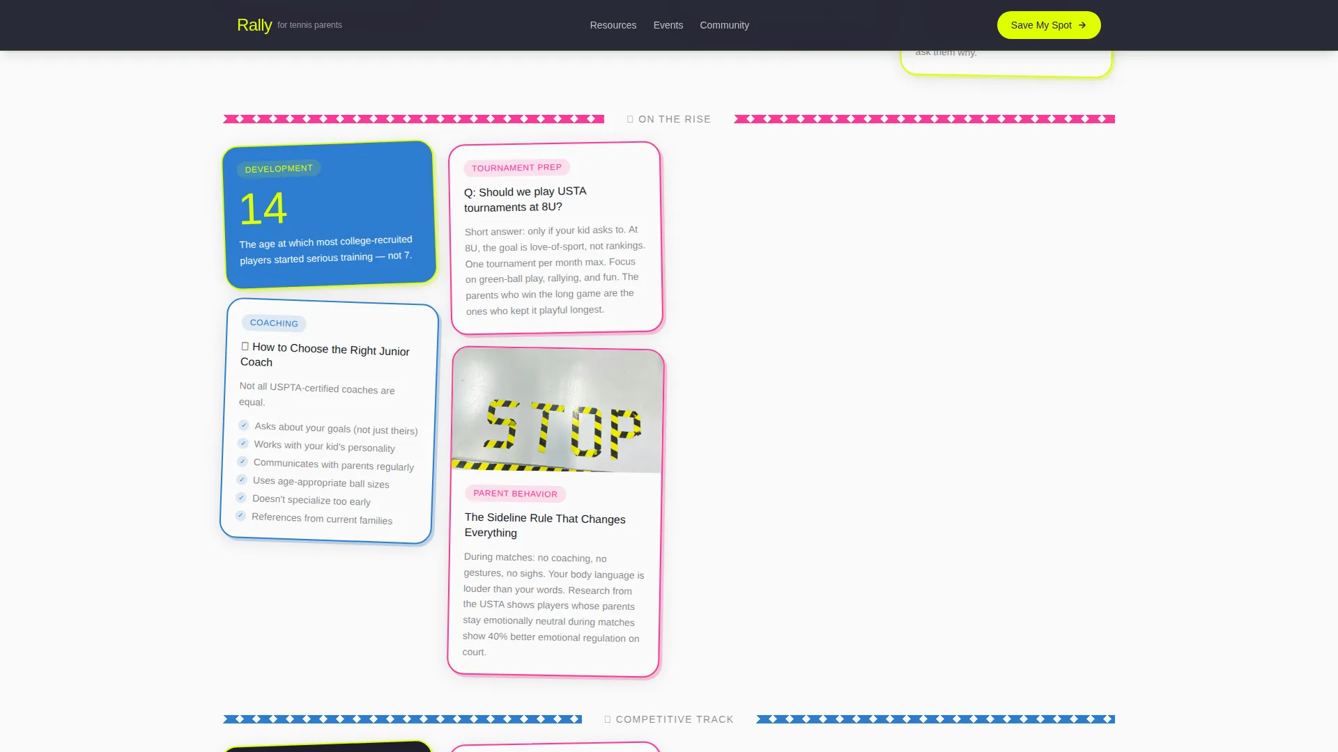 Kids Tennis Parent Resource Landing Page Template