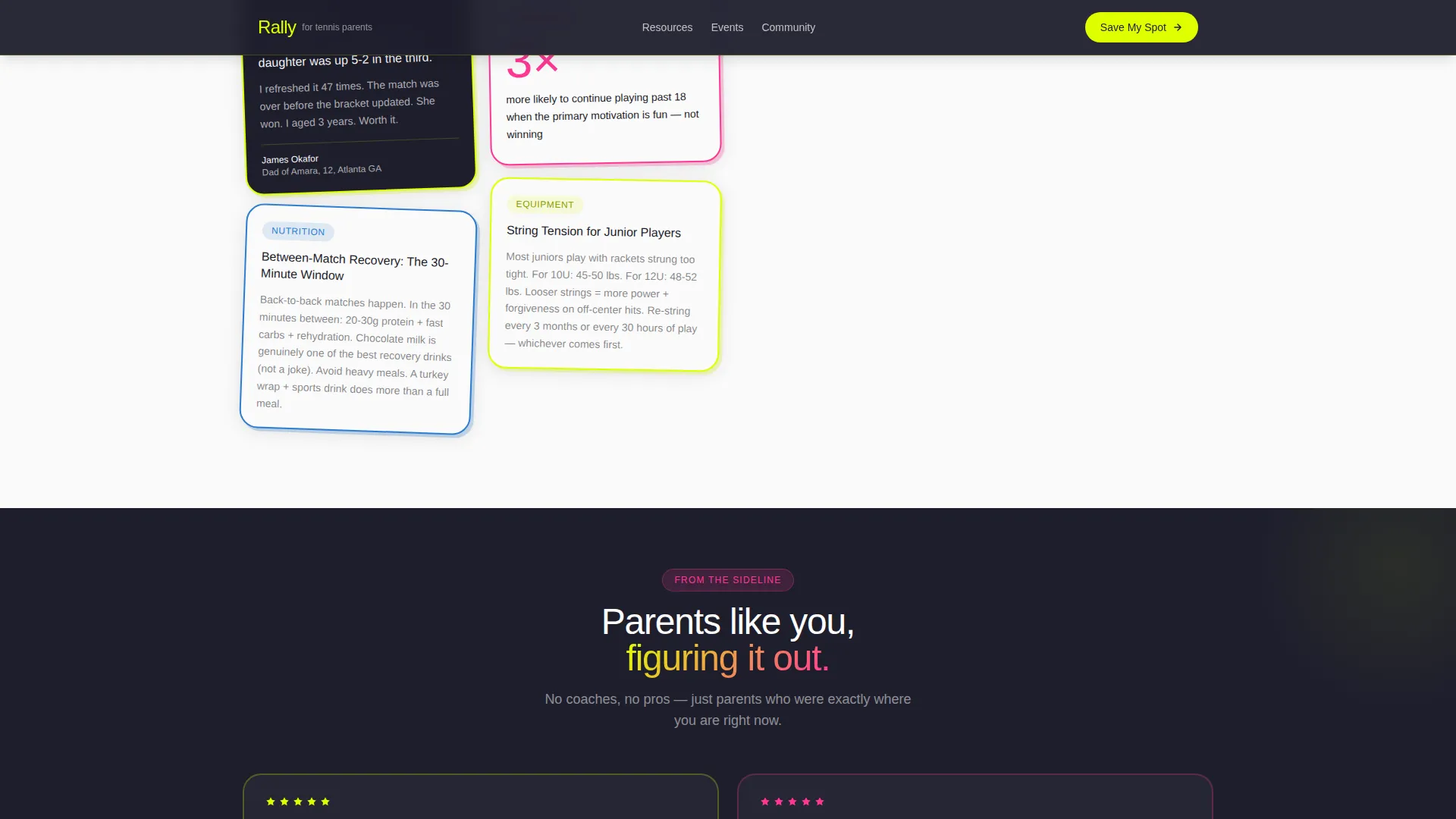 Kids Tennis Parent Resource Landing Page Template