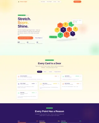 Kids Yoga for Kids Professional Website Template