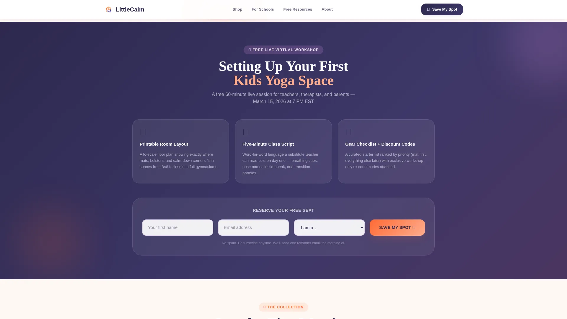Playful Kids Yoga Landing Page Template
