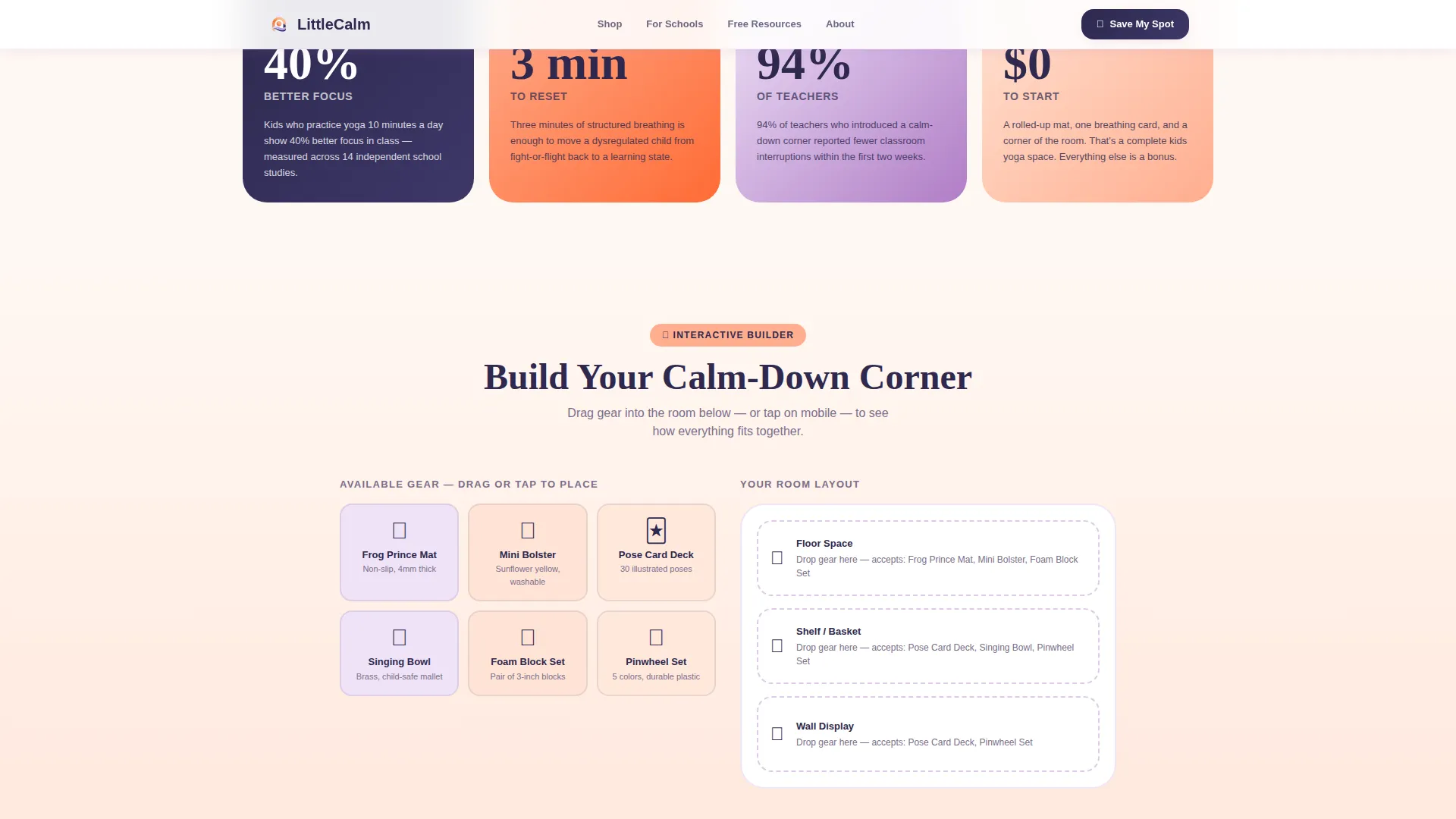 Playful Kids Yoga Landing Page Template