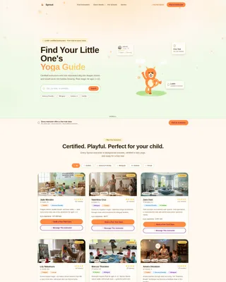 Yoga Instructor Directory Landing Page | Sprout Template