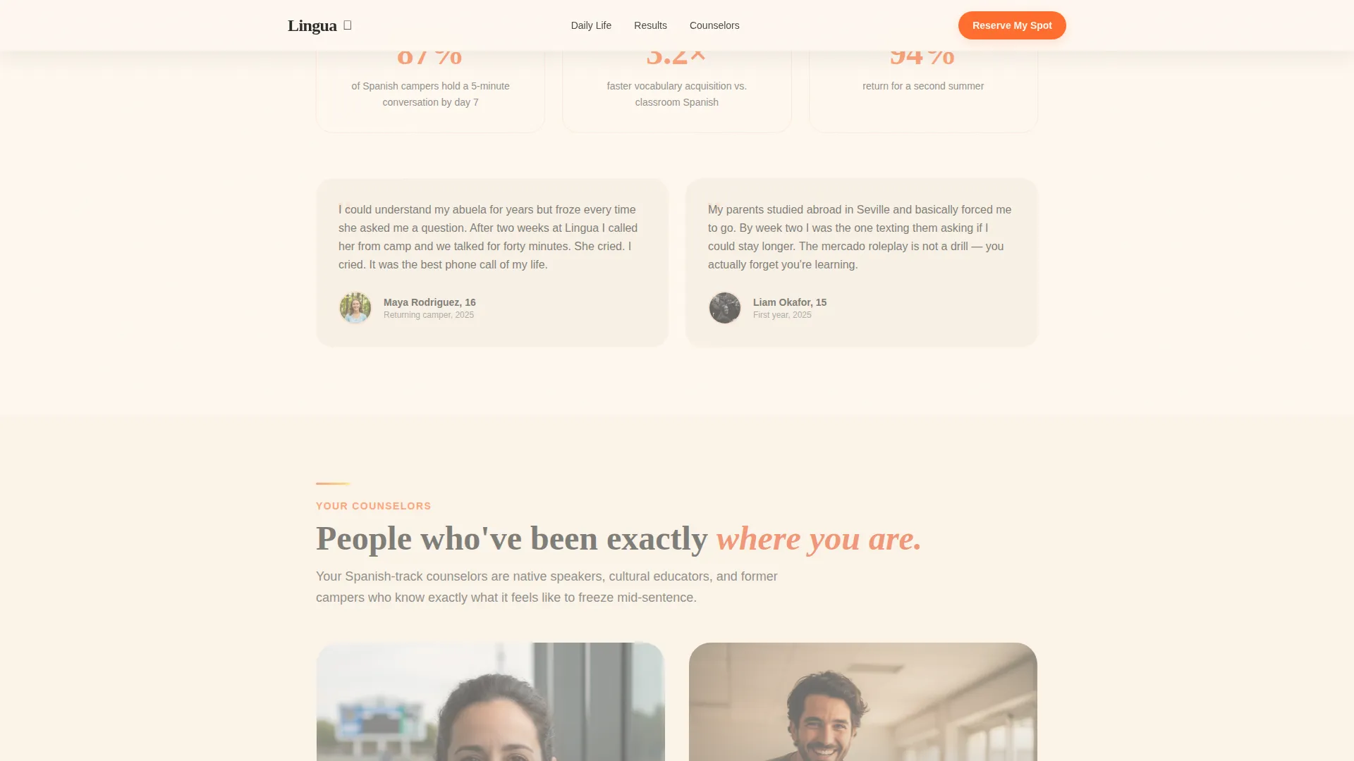 Summer Camp & Outdoor Program Professional Website Template