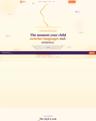 Kids Language Learning Landing Page Template