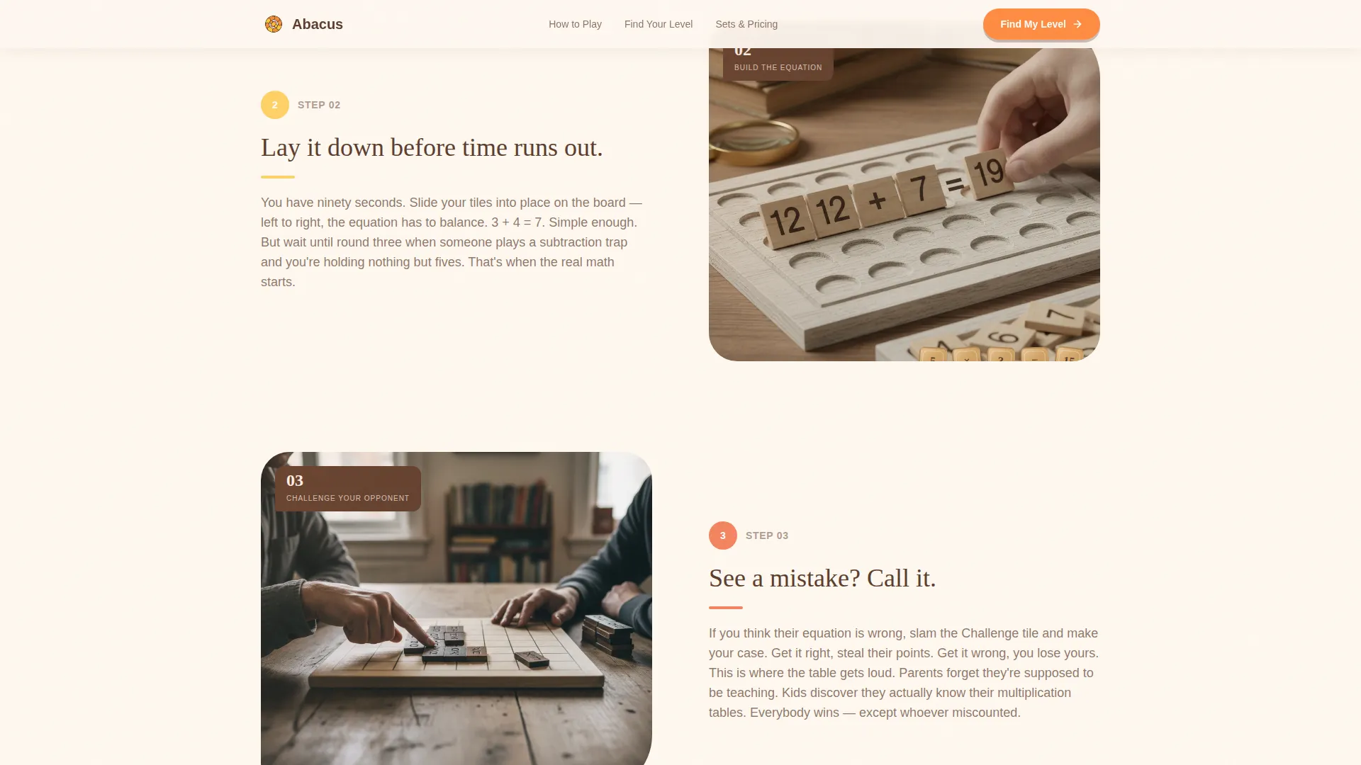 Math Game Landing Page Template - Citrus Burst