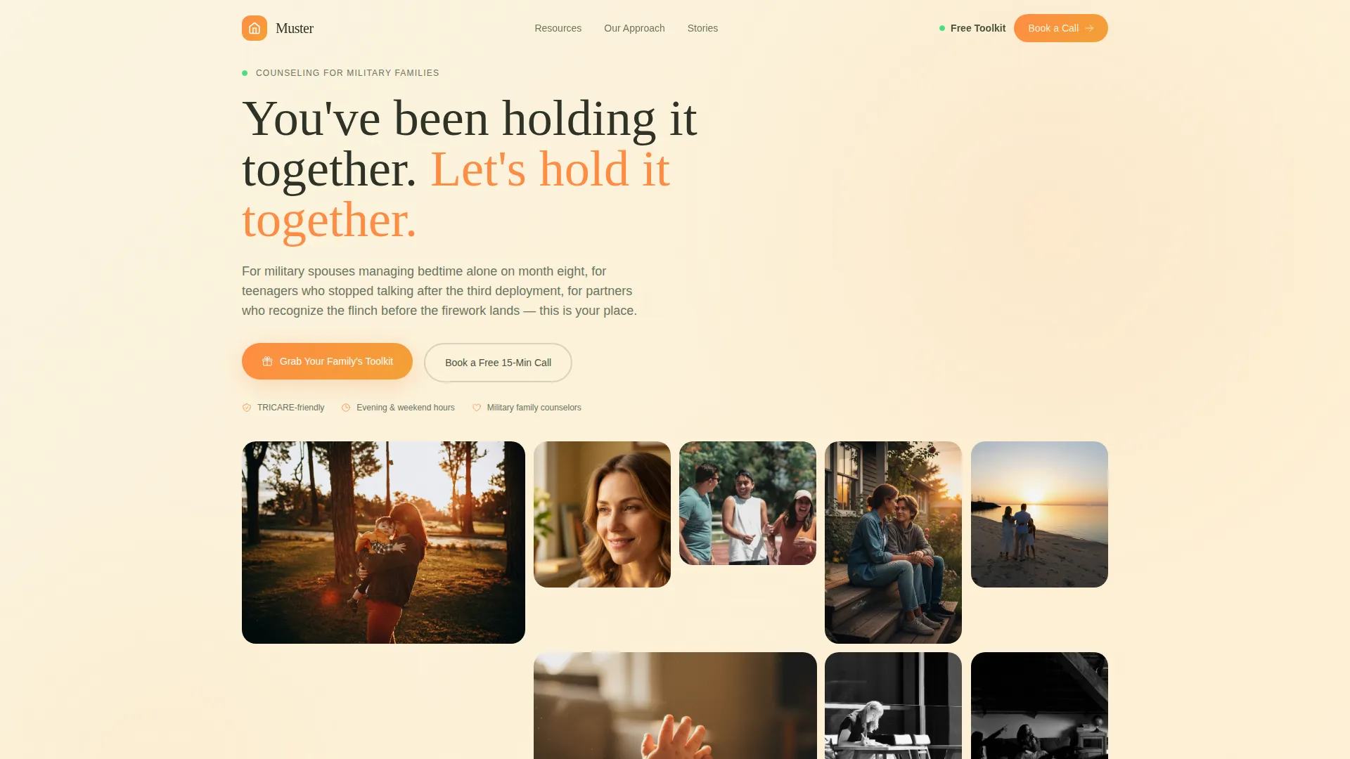 Military Family Counseling Landing Page Template