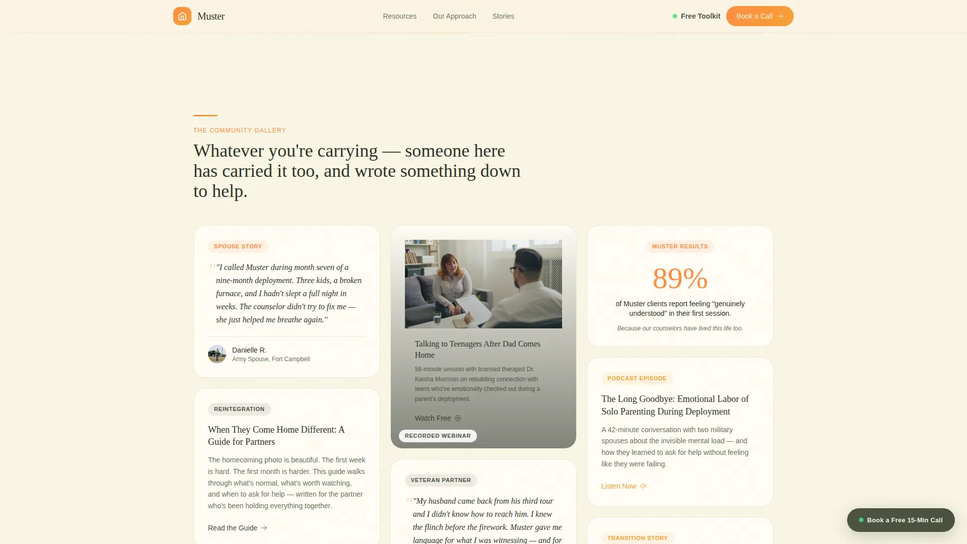 Military Family Counseling Landing Page Template
