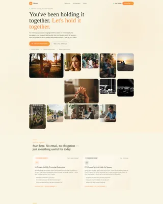 Military Family Counseling Landing Page Template