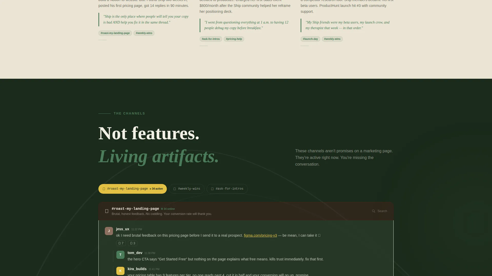 Indie Hacker Slack Community Landing Page Template