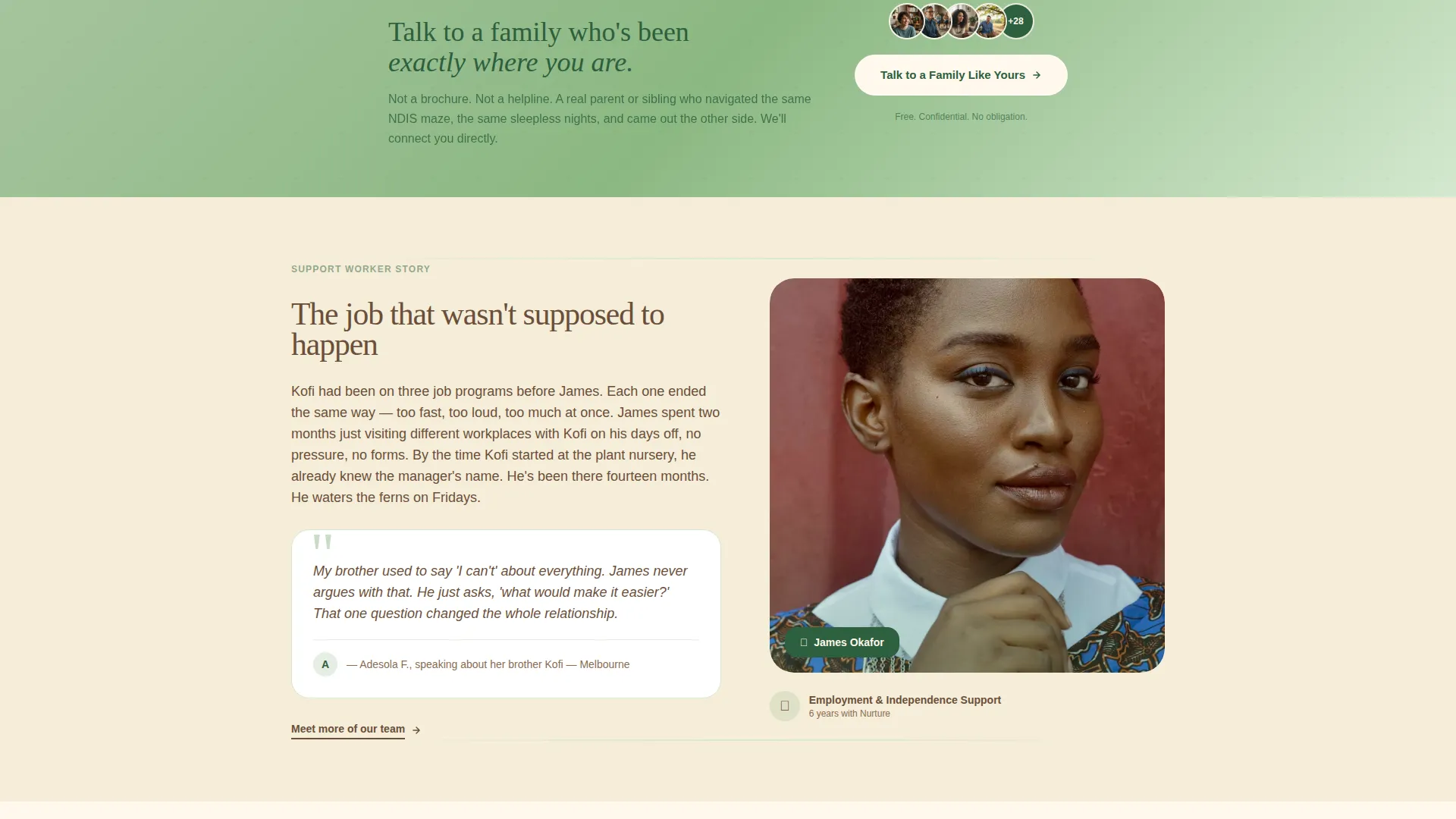 Disability Support Landing Page Template