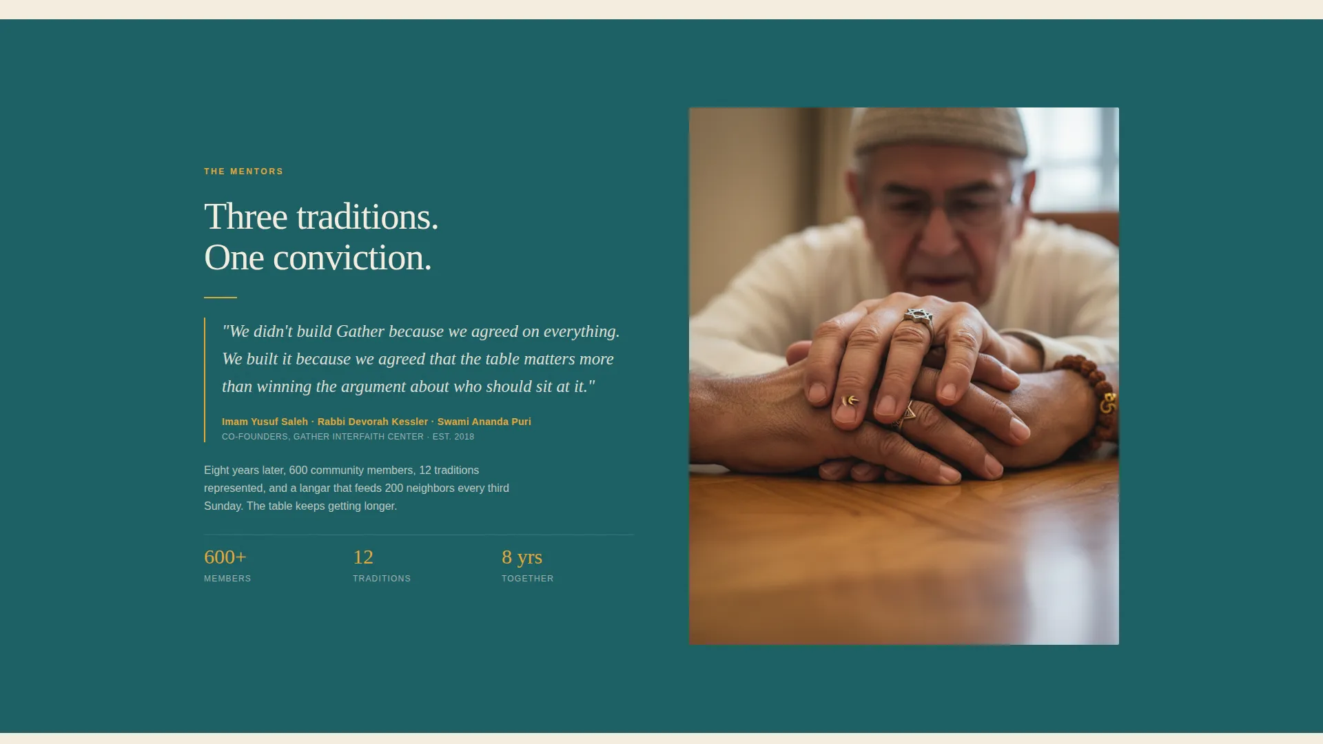 Interfaith Center Landing Page Template