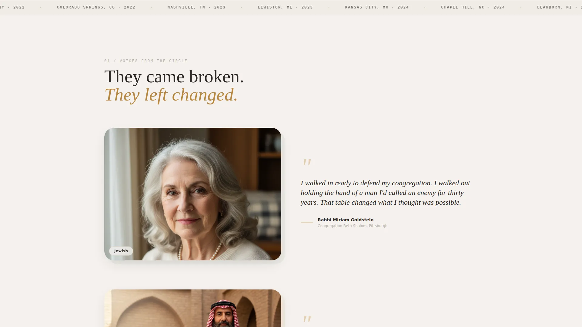 Interfaith Dialogue Fundraising Landing Page Template