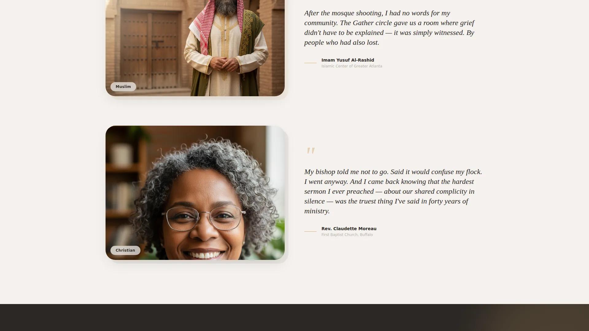 Interfaith Dialogue Fundraising Landing Page Template
