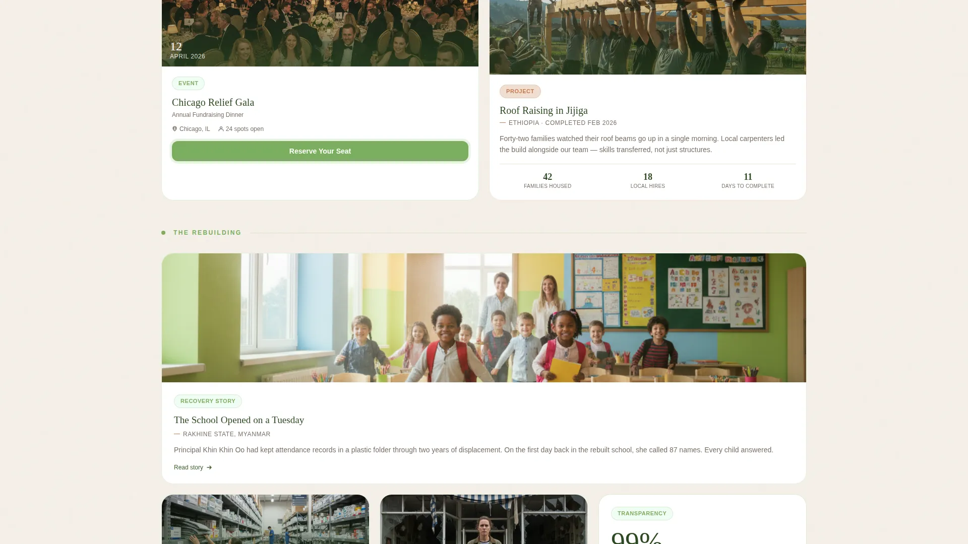 Heartfelt Relief Landing Page Template