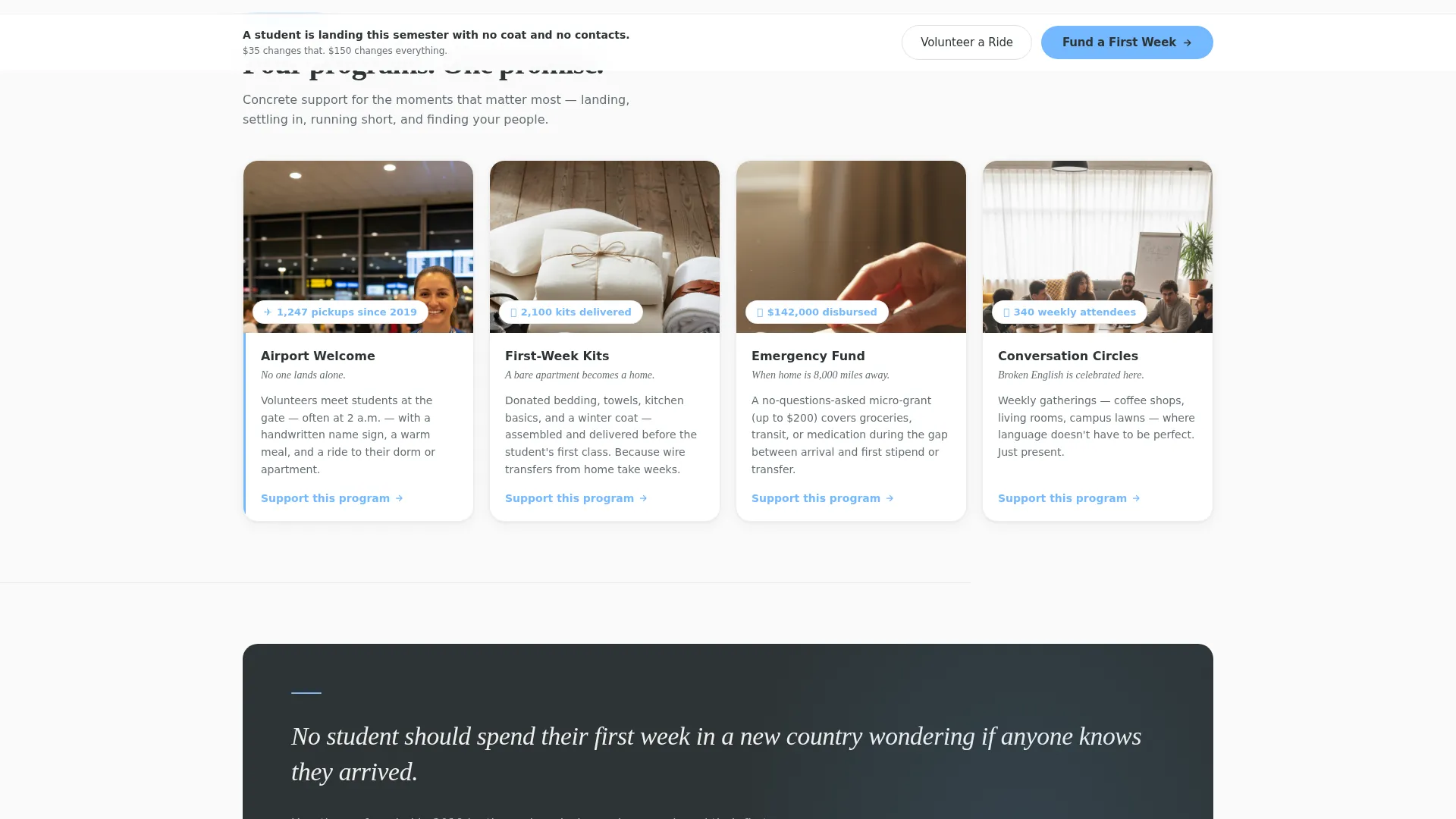 Immigrant & Refugee Support Reviews & Social Proof Website Template