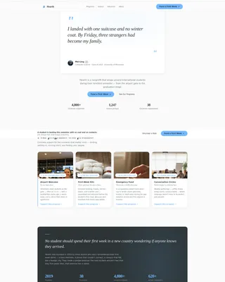 Immigrant & Refugee Support Reviews & Social Proof Website Template