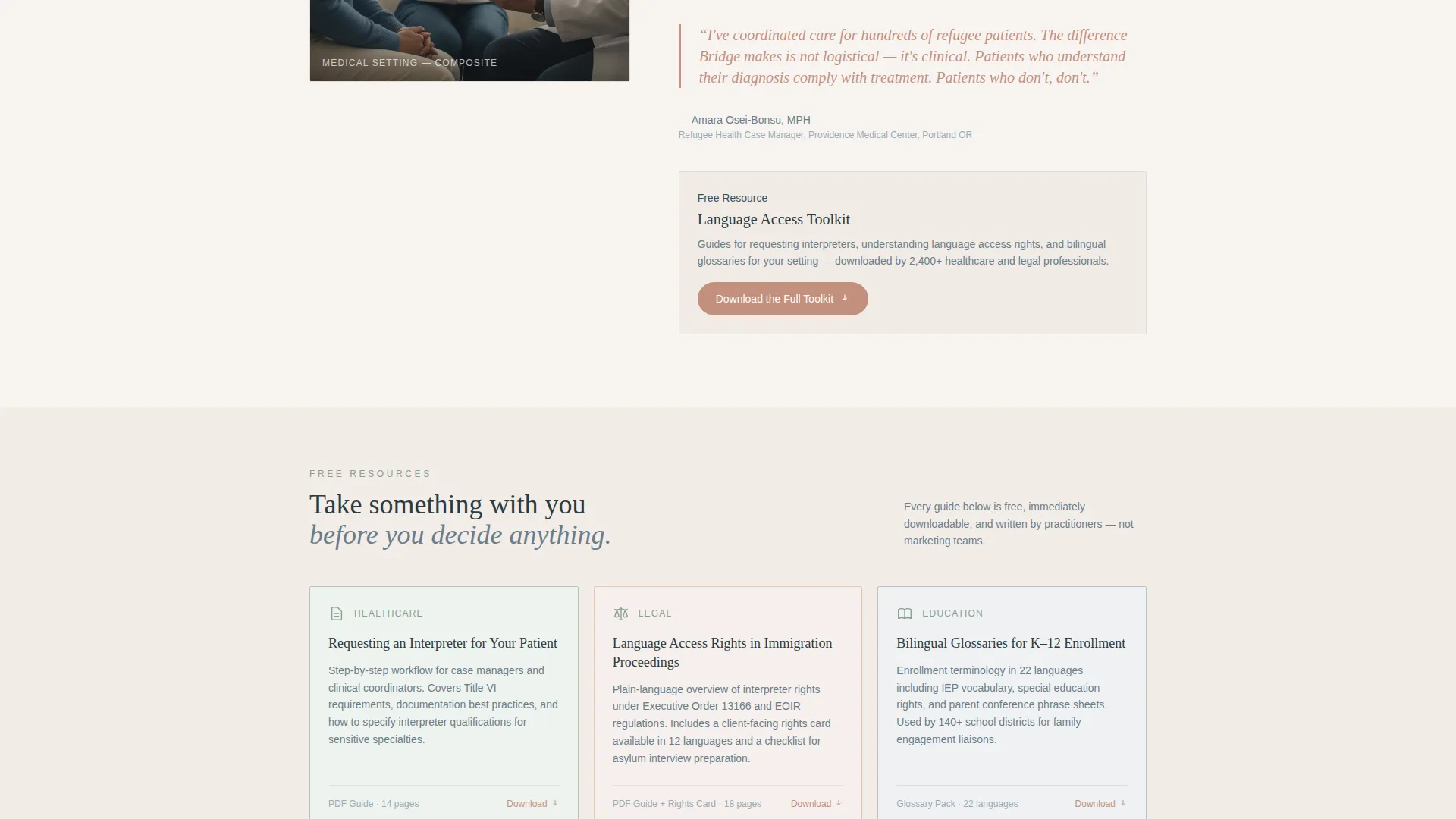 Specialist Immigrant & Refugee Support Professional Website Template