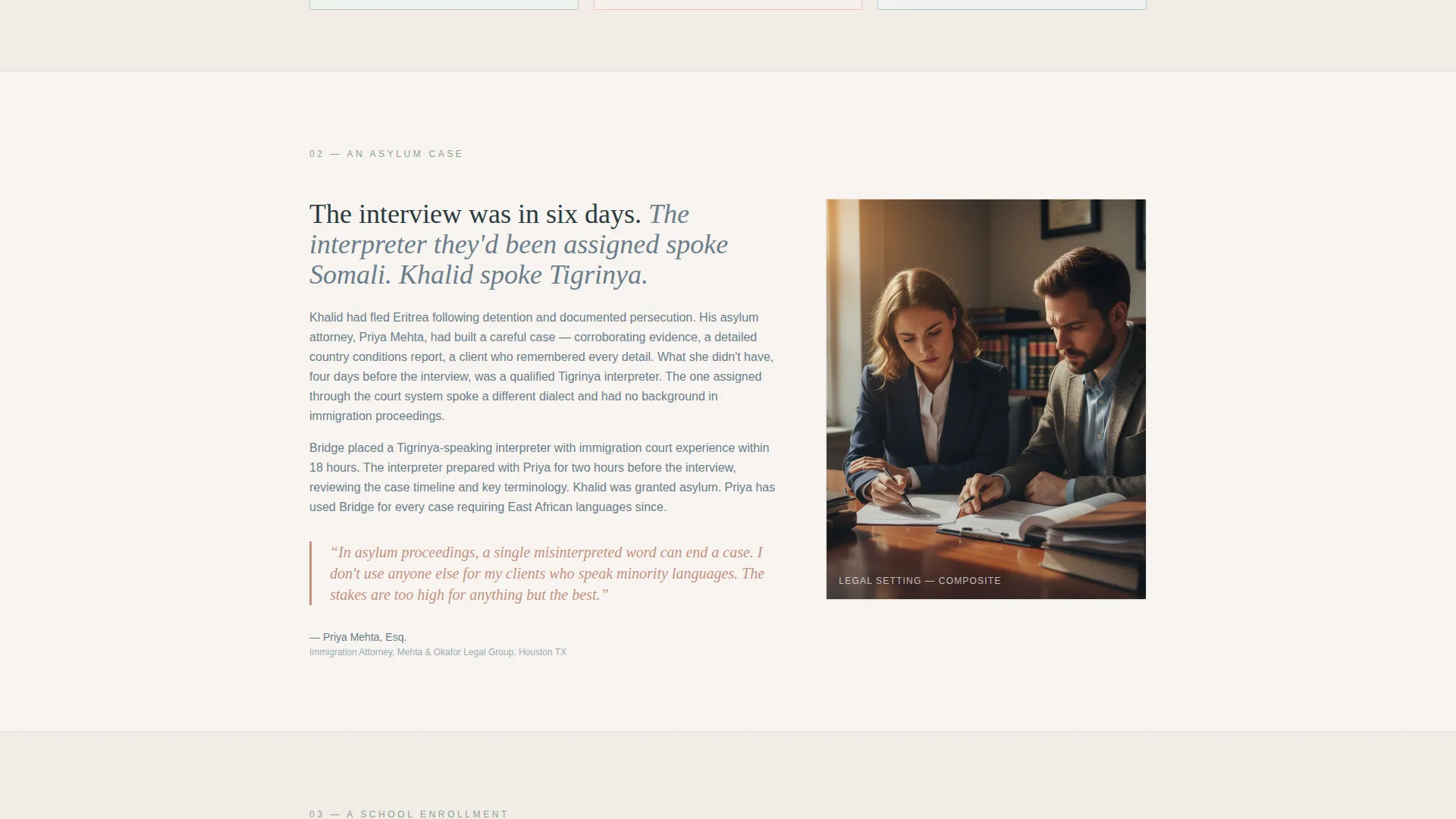 Specialist Immigrant & Refugee Support Professional Website Template