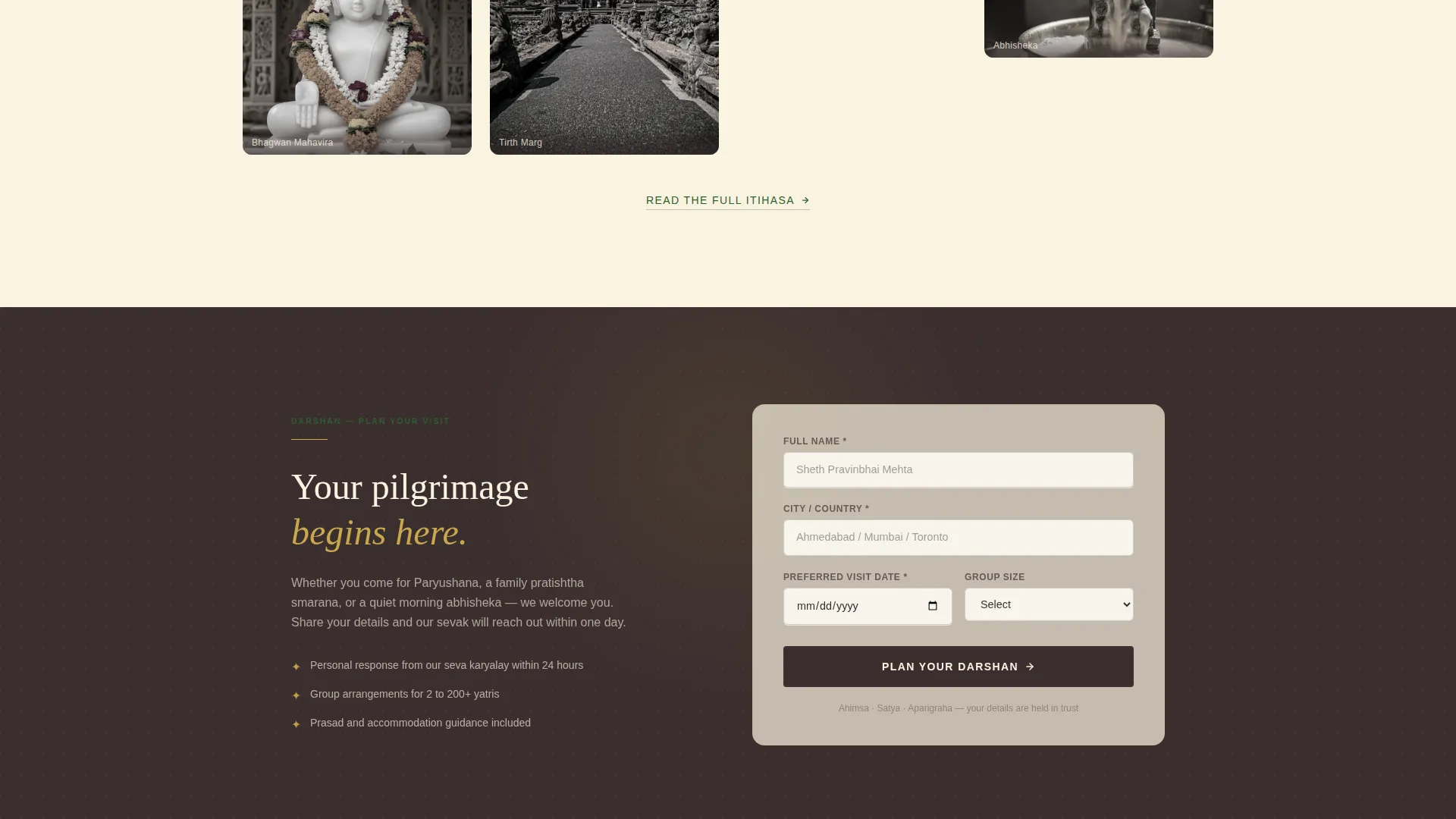 Specialist Temple & Hindu Organization Appointment Booking Website Template