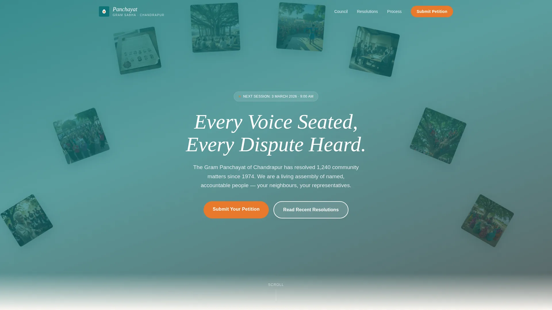 Community Council Landing Page Template
