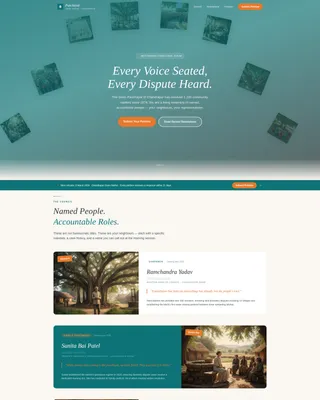 Community Council Landing Page Template