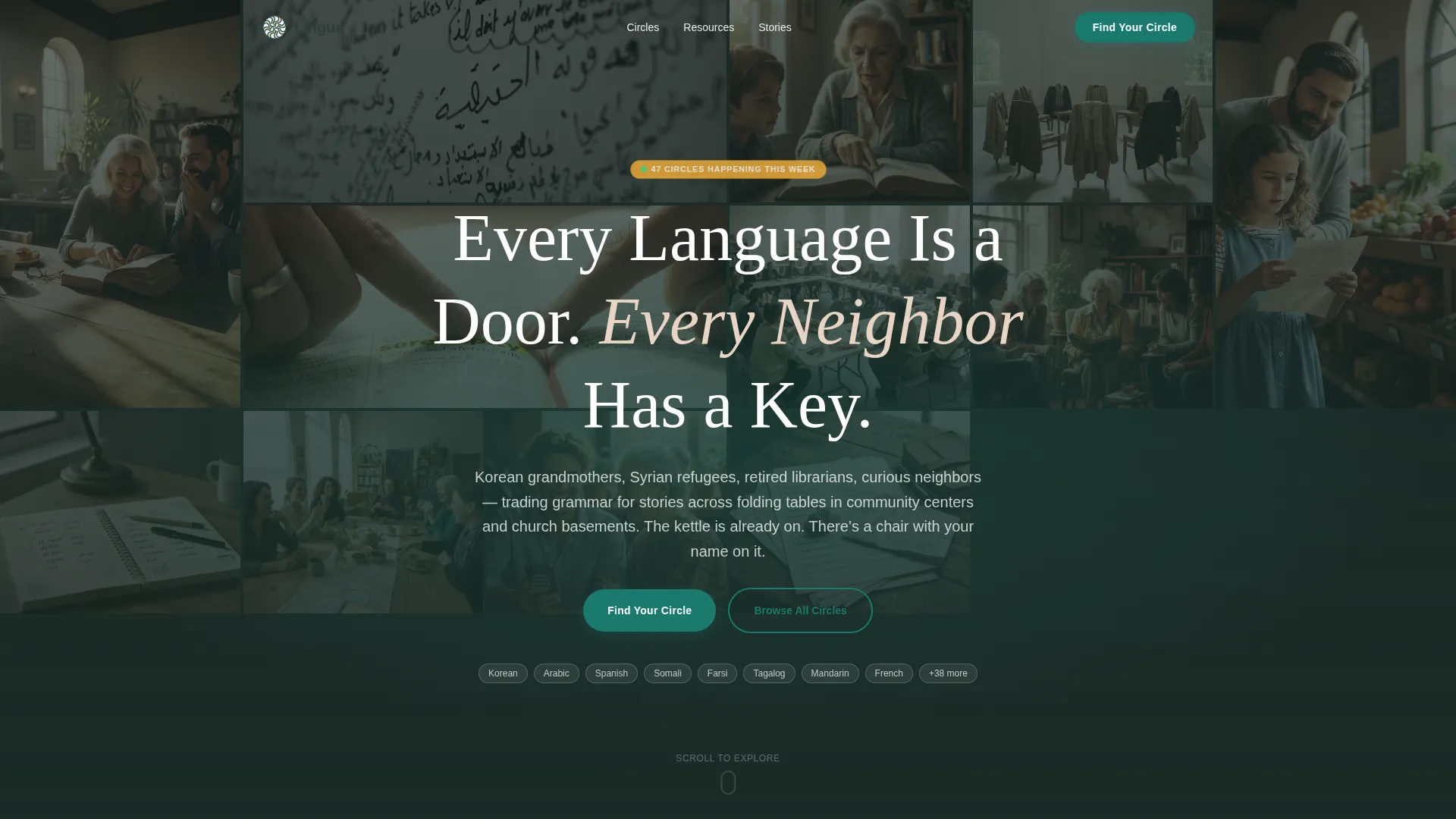 Language Exchange Community Landing Page Template