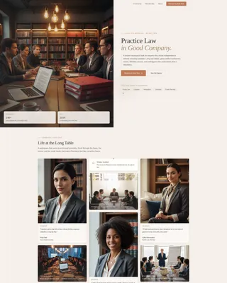 Lawyers Co-Working Community Landing Page Template