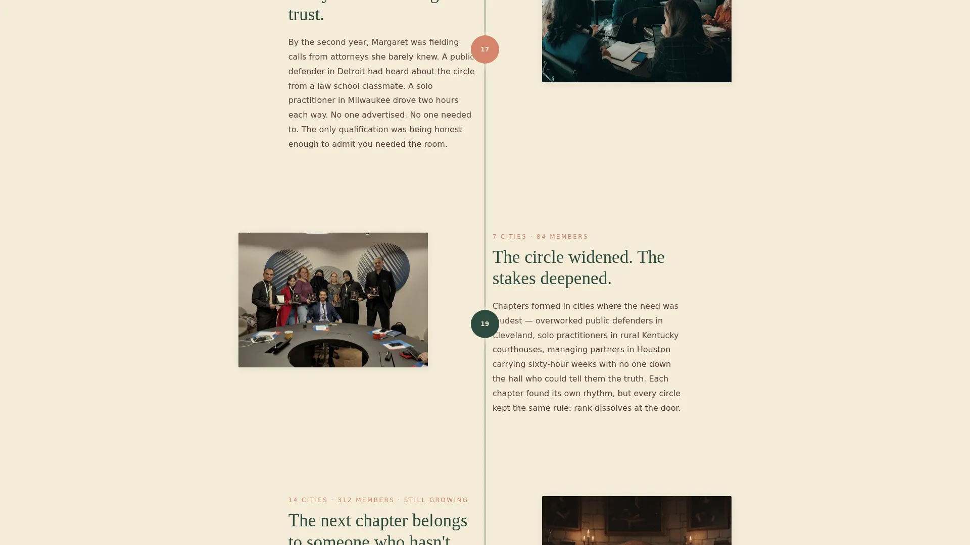 Lawyers Peer Advisory Board Fundraising Landing Page