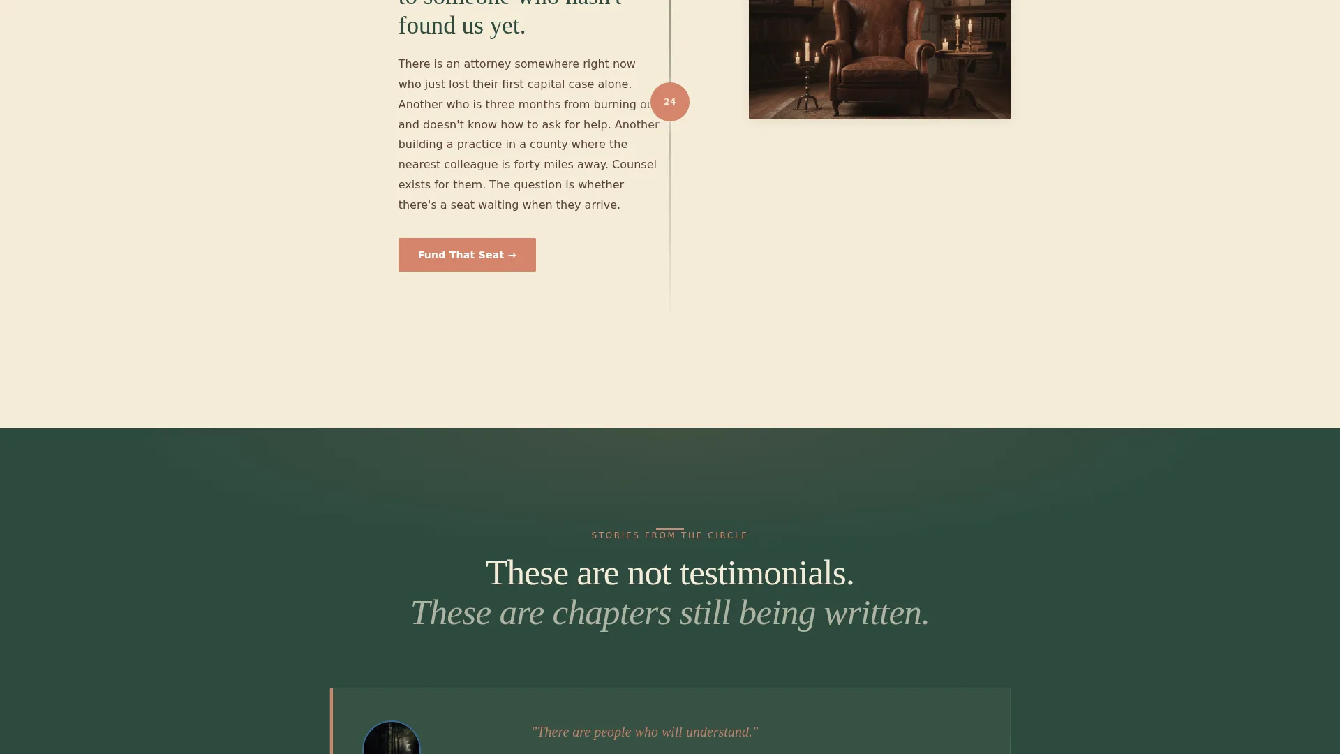 Lawyers Peer Advisory Board Fundraising Landing Page