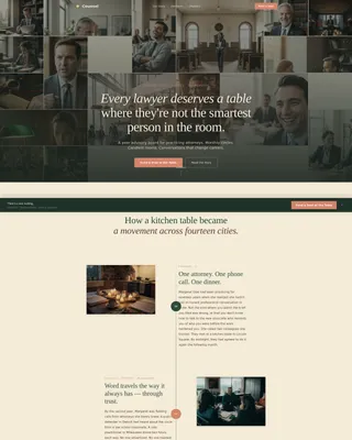 Lawyers Peer Advisory Board Fundraising Landing Page