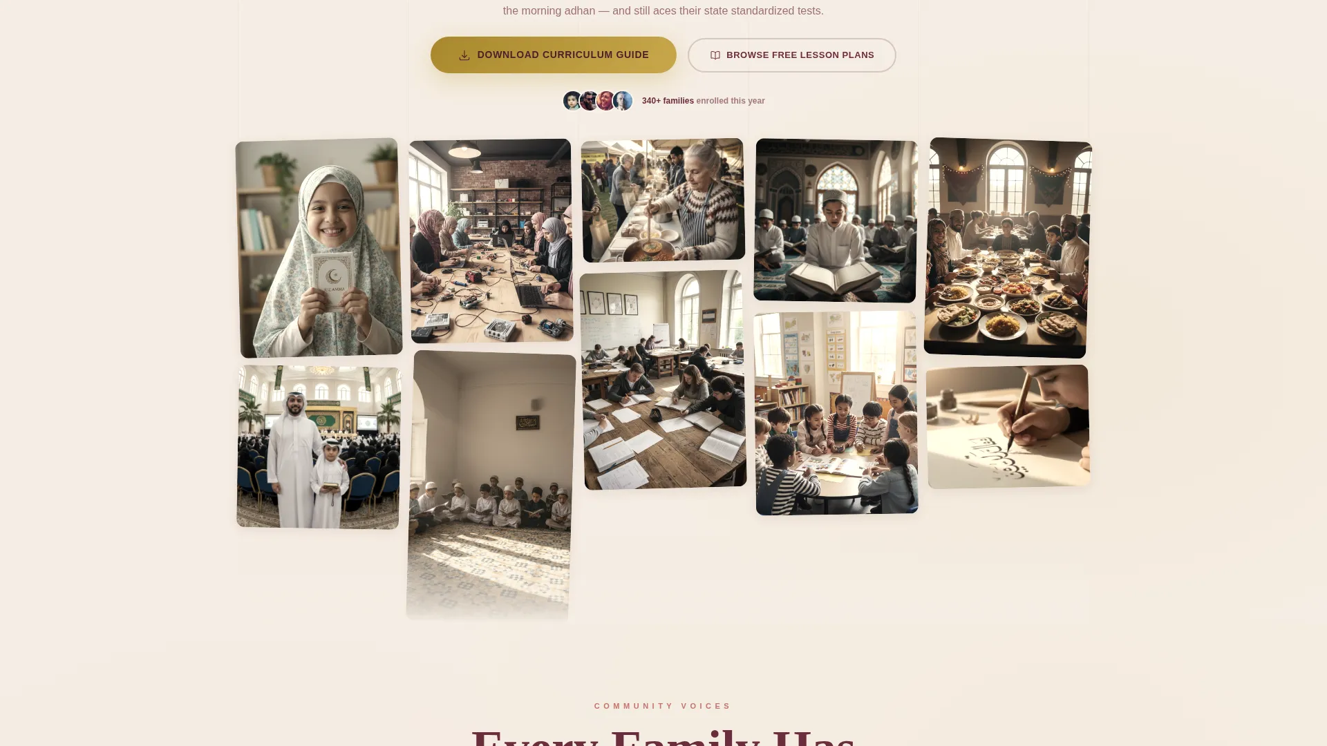 Islamic School Landing Page Template for Madrasas