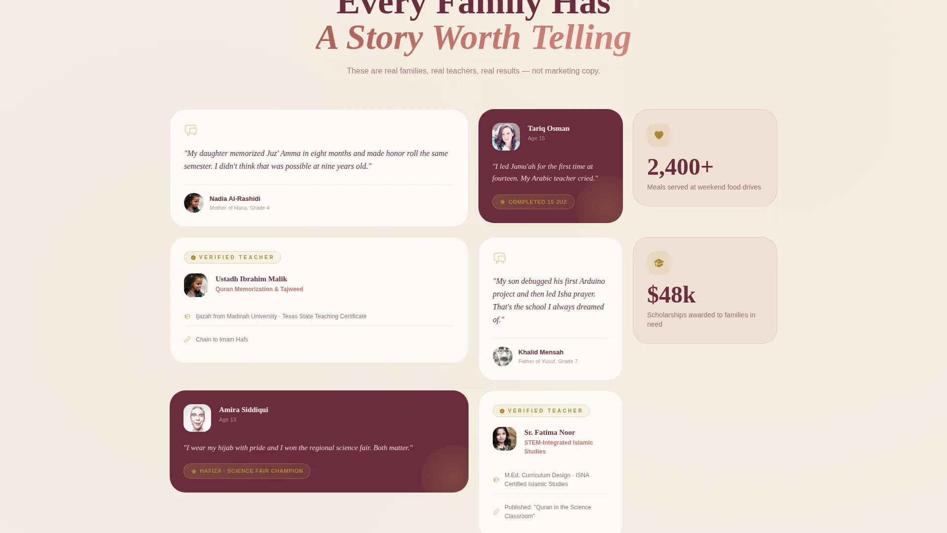 Islamic School Landing Page Template for Madrasas