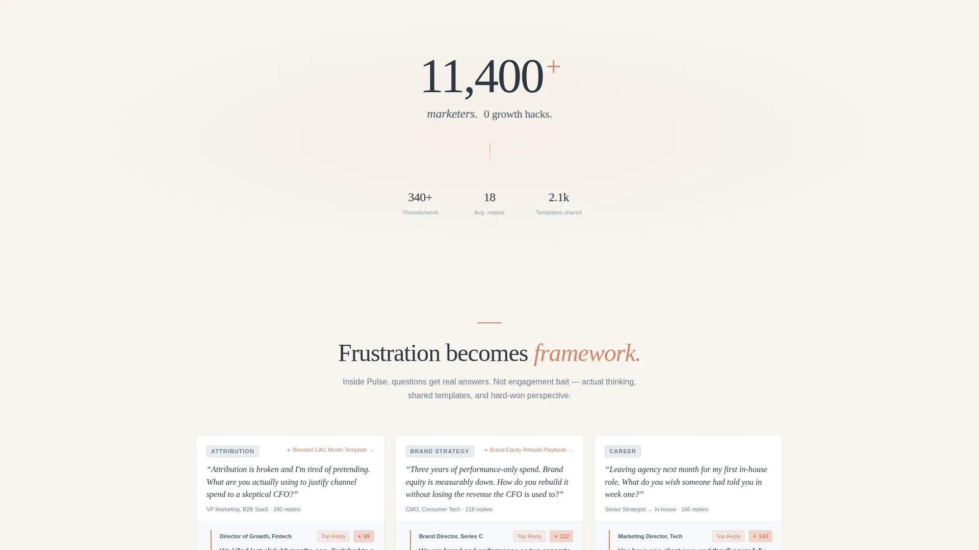Marketing Professionals Forum Landing Page Template