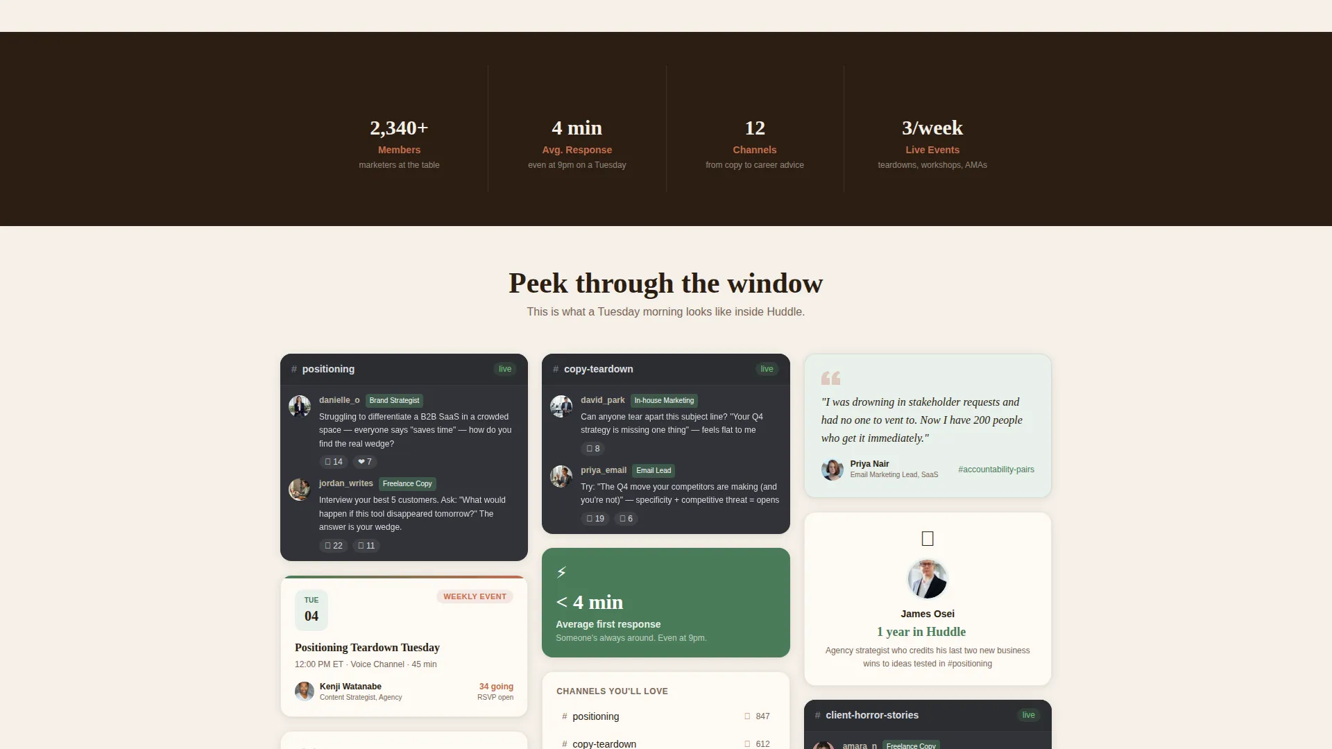 Marketing Professionals Community Landing Page Template