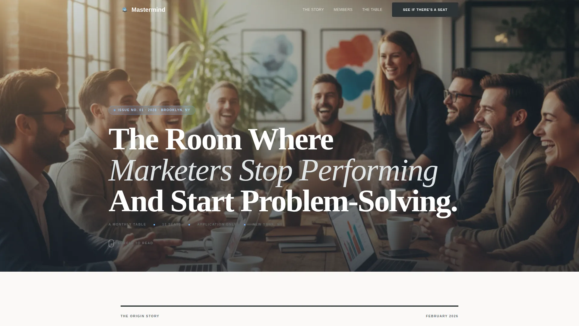 Marketing Mastermind Group Landing Page Template