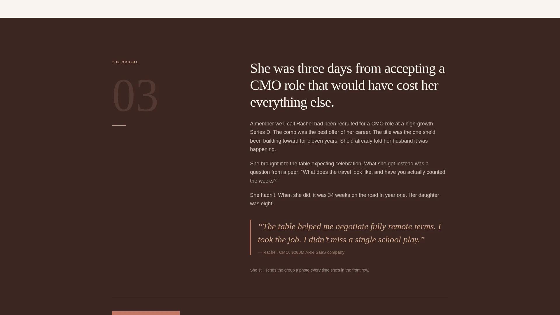 Peer Advisory Board Landing Page for Marketing Leaders