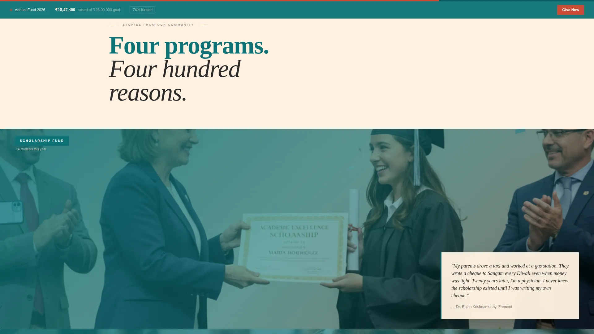Cultural Association Donation Landing Page Template