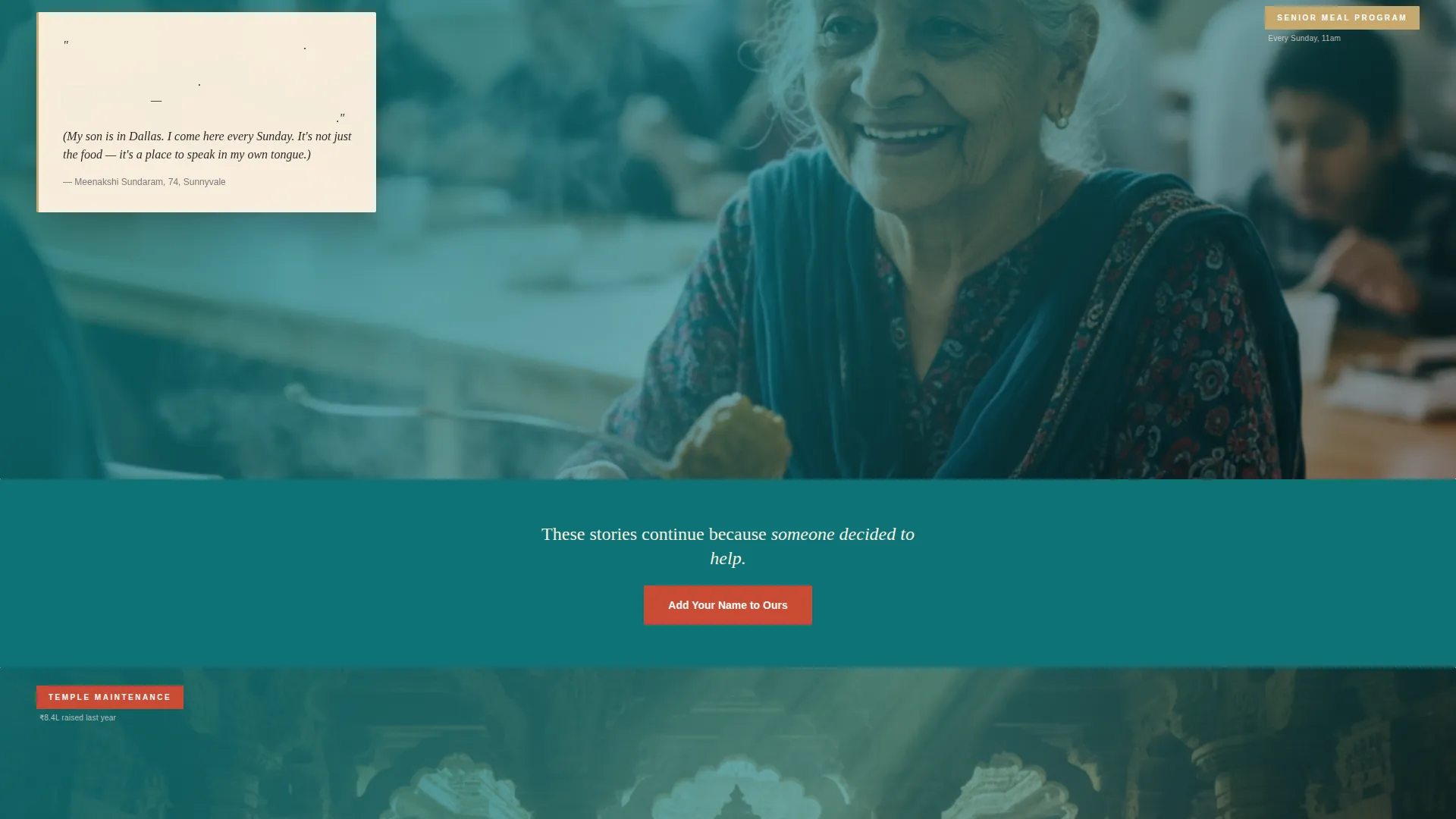 Cultural Association Donation Landing Page Template
