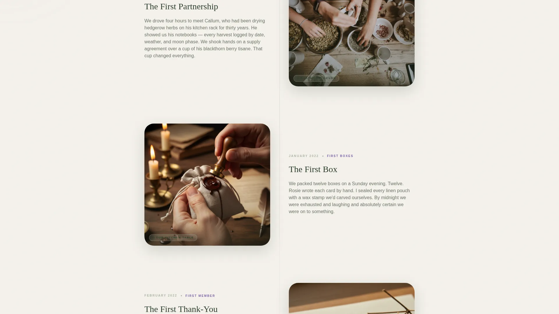 Forager Membership & Subscription Box Landing Page