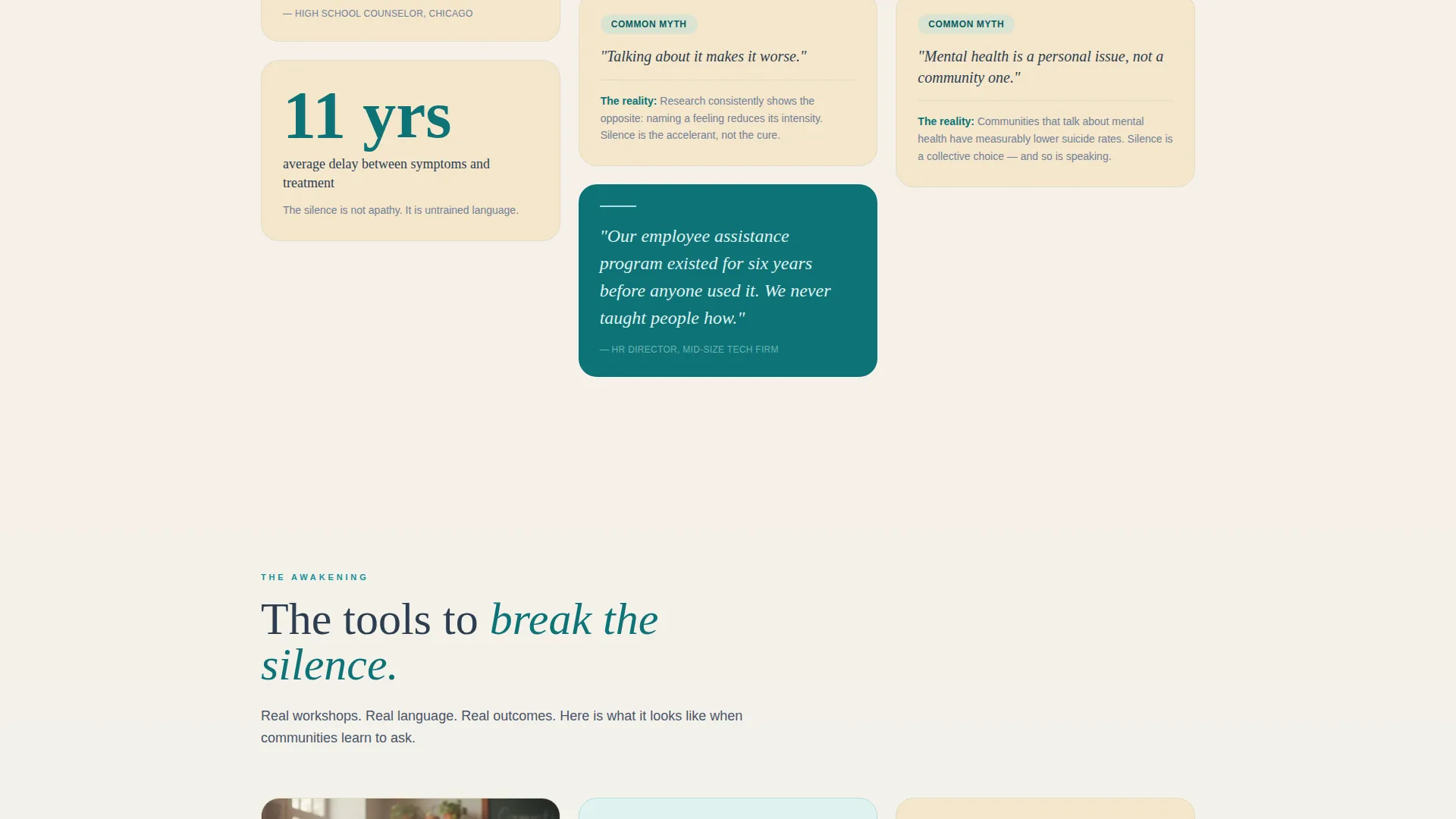 Mental Health Awareness Nonprofit Landing Page Template