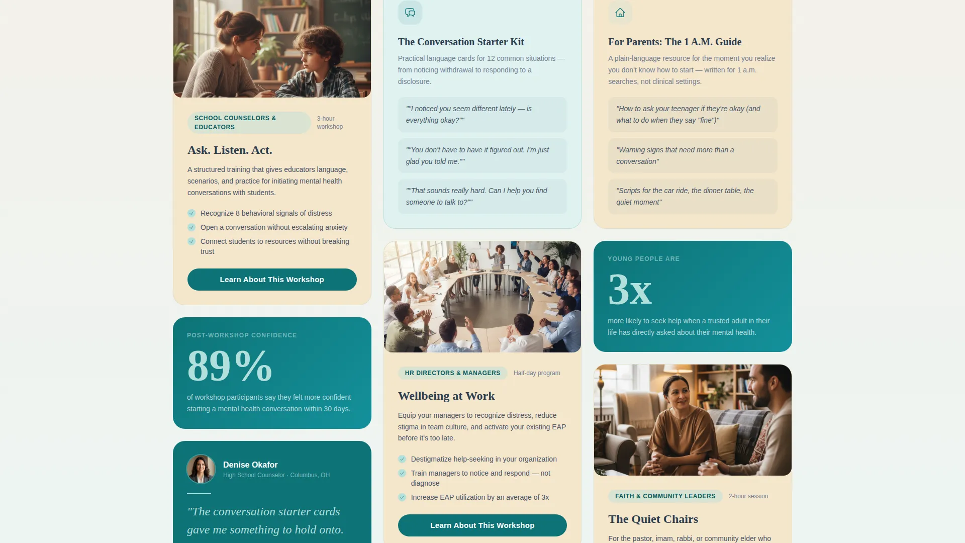 Mental Health Awareness Nonprofit Landing Page Template
