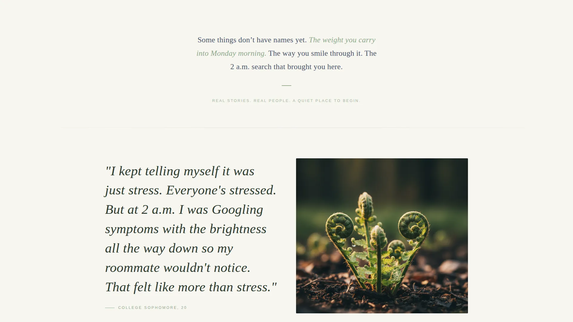Mental Health Awareness Campaign Landing Page