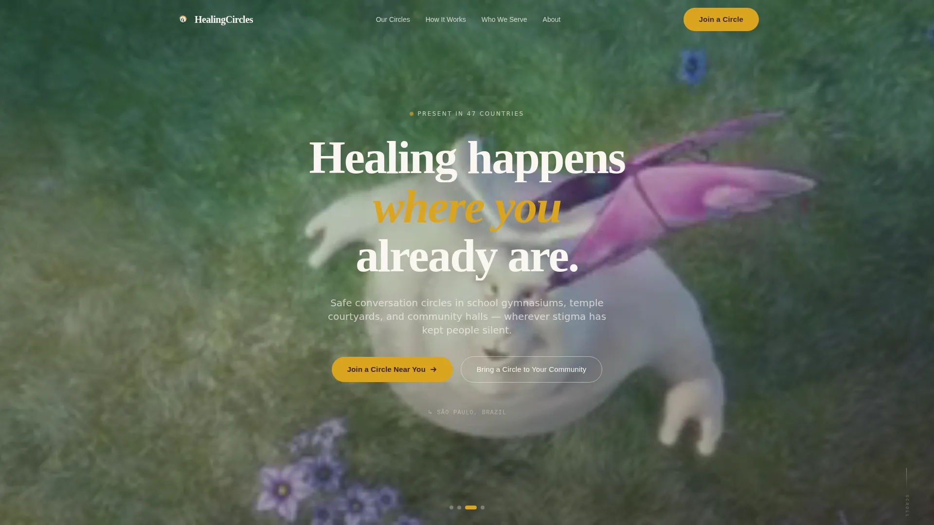 Healing Community Landing Page Template
