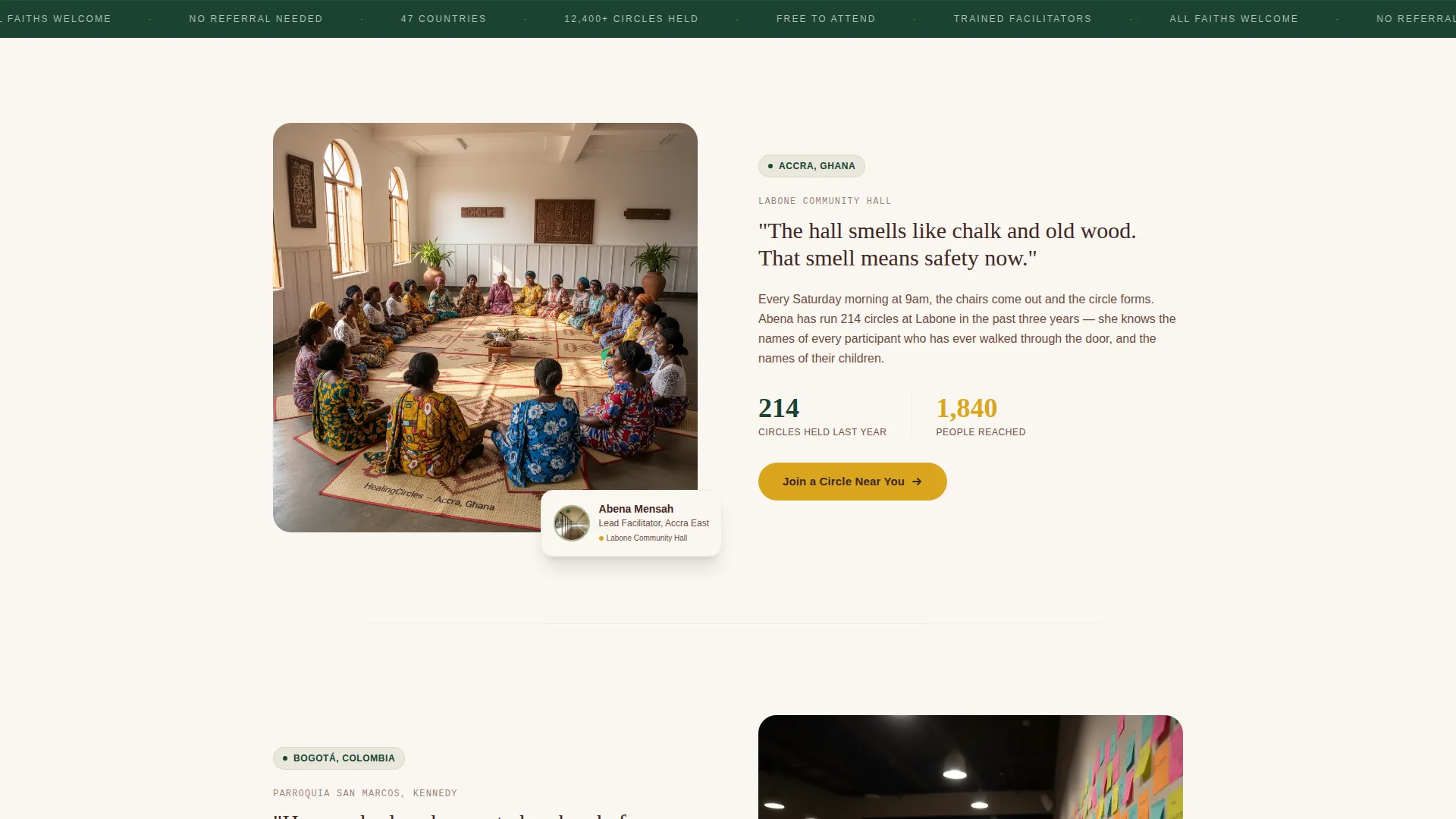 Healing Community Landing Page Template