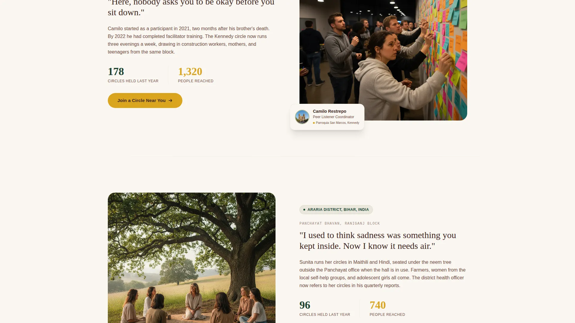 Healing Community Landing Page Template