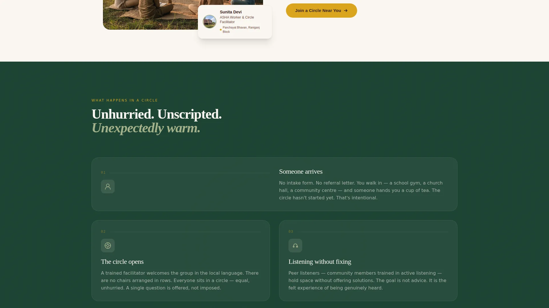 Healing Community Landing Page Template